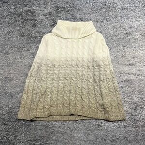 Lauren Ralph‎ Lauren Mohair Blend Cable Knit Turtleneck Ombre Sweater Size XL